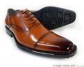 PARASHOE（パラシュー）本革 内羽根ストレートチップ（キャップトゥ）防滑ビジネスシューズ 茶色（ブラウン）ワイズ（足幅）3E（EEE）23cm（23.0cm）、23.5cm、24cm（24.0cm）【小さいサイズ（スモールサイズ）メンズ 革靴・紳士靴】（ps-16101-br）