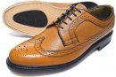 TUFF（タフ）British Classic 本革底 ウィングチップ ビジネスシューズ（型押）茶色（ライトブラウン）ワイズ3E【グッドイヤーウェルト製法・日本製・革靴・紳士靴/小さいサイズ24cmあり】