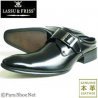 LASSU＆FRISS 本革 モンクストラップ ビジネスサンダル（ビジネススリッパ）黒［革靴・紳士靴／大きいサイズ（ビッグサイズ）27.5cm、28cm（28.0cm）、28.5cm あり］(MS917-BLK)