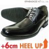 TAKEZO スワールモカ シークレットヒールアップ（身長6cmアップ）ビジネスシューズ 黒（ブラック）【背が高くなる紳士靴（メンズ）】 (TK151-BLK)