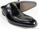 LASSU＆FRISS 本革 ヴァンプ ビジネスサンダル（ビジネススリッパ）黒［革靴・紳士靴／大きいサイズ（ビッグサイズ）27.5cm、28cm（28.0cm）、28.5cm あり］(MS918-BLK)