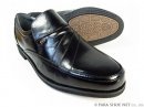 EXCEL CLUB 本革（カンガルー革）シャーリングスリッポン ビジネスシューズ 黒 ワイズ 4E（EEEE） 23.5cm、24cm（24.0cm）【小さいサイズ（スモールサイズ）メンズ革靴・紳士靴】（ex1648-blk）