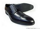 PARASHOE 本革 ウィングチップ ビジネスシューズ 黒 ワイズ 4E（EEEE）27.5cm、28cm（28.0cm）、28.5cm、29cm（29.0cm）、29.5cm、30cm（30.0cm）、31cm（31.0cm）、32cm（32.0cm）【大きいサイズ（ビッグサイズ）メンズ 革靴・紳士靴】（PS-1807-BLK）