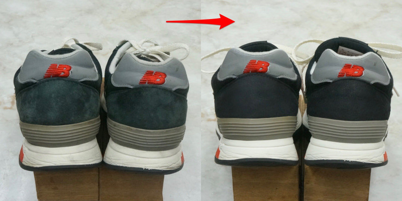 newbalance m1500 suede reglue sole sneaker cleaning dye 4
