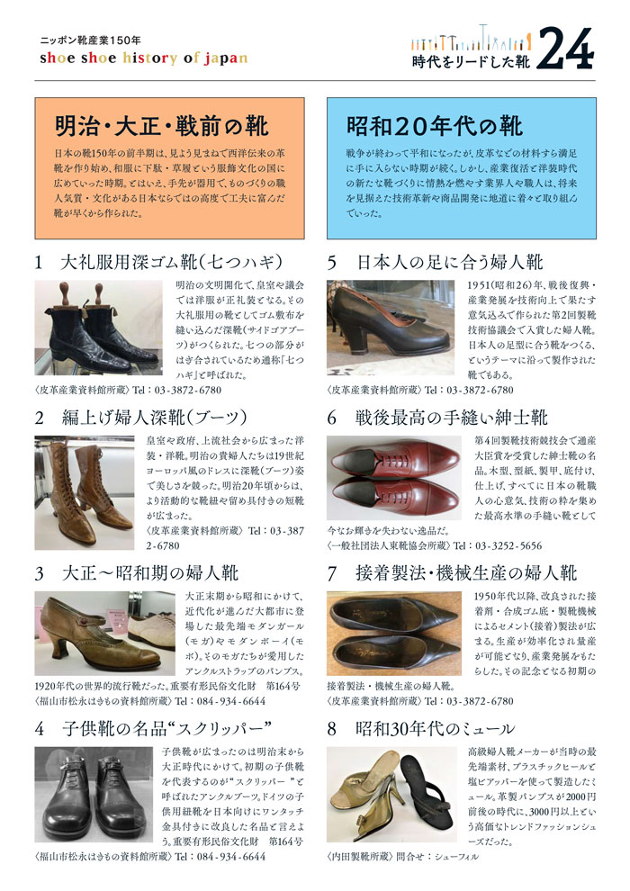 明治・大正・戦前の靴／昭和２０年代の靴