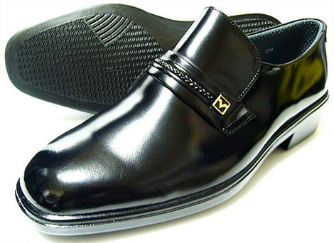 MR.BROWN（MoonStar）本革 プレーンスリッポン ビジネスシューズ 黒 ワイズ4E（EEEE）23cm（23.0cm）、23.5cm、24cm（24.0cm） 【小さいサイズ（スモールサイズ）メンズ革靴・紳士靴】