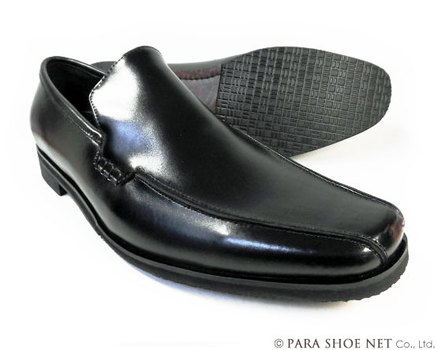 Christian Carano（クリスチャン カラノ）本革 ヴァンプスリッポン ビジネスシューズ 黒 ワイズ3E（EEE）～4E（EEEE） 27.5cm、28cm（28.0cm）、28.5cm、29cm（29.0cm）、29.5cm、30cm（30.0cm）【大きいサイズ（ビッグサイズ）メンズ 革靴・紳士靴】 (1328-BLK)