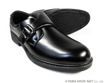 Wilson モンクストラップ ビジネスシューズ 黒 ワイズ4E（EEEE） 28cm（28.0cm）29cm（29.0cm）【大きいサイズ（ビッグサイズ）メンズ紳士靴】 (w84-blk)