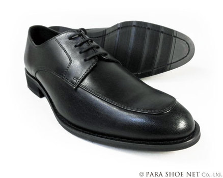 PARASHOE 本革 Uチップ ビジネスシューズ 黒（ブラック）ワイズ（足幅）3E（EEE）22cm（22.0cm）、22.5cm、23cm（23.0cm）、23.5cm、24cm（24.0cm） 【小さいサイズ（スモールサイズ）革靴・紳士靴】 (PS-1802-BLK)