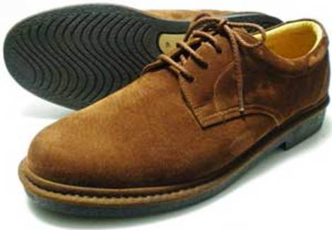 Rinescante Valentiano 本革スウェード プレーントウ ビジネスシューズ 茶色 ワイズ4E（EEEE） 27.5cm、28cm（28.0cm）、29cm（29.0cm）、30cm（30.0cm）［大きいサイズ（ビッグサイズ）革靴・紳士靴］ (PSN-3823K-BRN)
