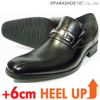 TAKEZO ビットローファー シークレットヒールアップ（身長6cmアップ）ビジネスシューズ 黒（ブラック）【背が高くなる紳士靴（メンズ）】 (TK153-BLK)