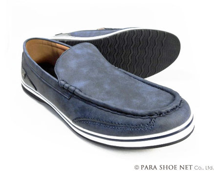 AMERICANINO（EDWIN）スリッポンスニーカー カジュアルシューズ アンティークネイビー（紺色）ワイズ3E（EEE）28cm（28.0cm）、29cm（29.0cm）、30cm（30.0cm）【大きいサイズ（ビッグサイズ）メンズ紳士靴】（ae893nv）