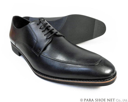 PARASHOE 本革 Uチップ ビジネスシューズ 黒 ワイズ 4E（EEEE）27.5cm、28cm（28.0cm）、28.5cm、29cm（29.0cm）、29.5cm、30cm（30.0cm）、31cm（31.0cm）、32cm（32.0cm）【大きいサイズ（ビッグサイズ）メンズ 革靴・紳士靴】（PS-1806-BLK）