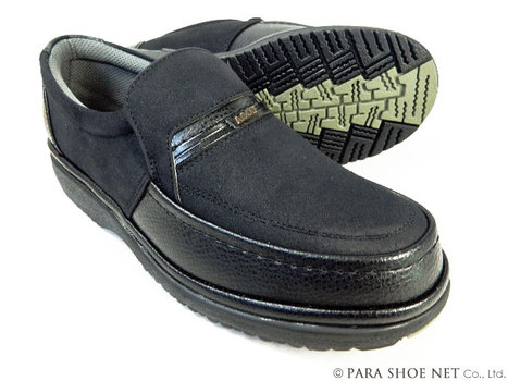 After Golf（アフターゴルフ）スエード モカスリップオン 軽量ビジネスシューズ 黒 ワイズ4E（EEEE）23cm（23.0cm）、23.5cm、24cm（24.0cm） 【小さいサイズ（スモールサイズ）メンズ 紳士靴】（3603-BLK）