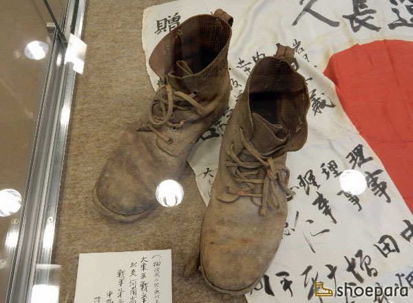 第二次大戦（大東亜戦争）に使用された軍靴／皮革産業資料館