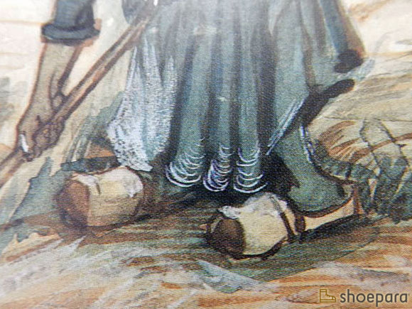 「畑を掘る二人の農婦」の足元の靴／VINCENT VAN GOGH ゴッホ展（1985年）